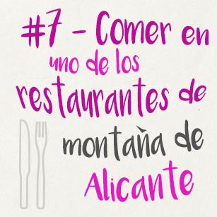 Cinco restaurantes de la montaña de Alicante para invierno