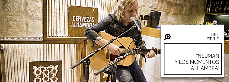 El cantante Neuman y los Momentos de Cervezas Alhambra en Alicante