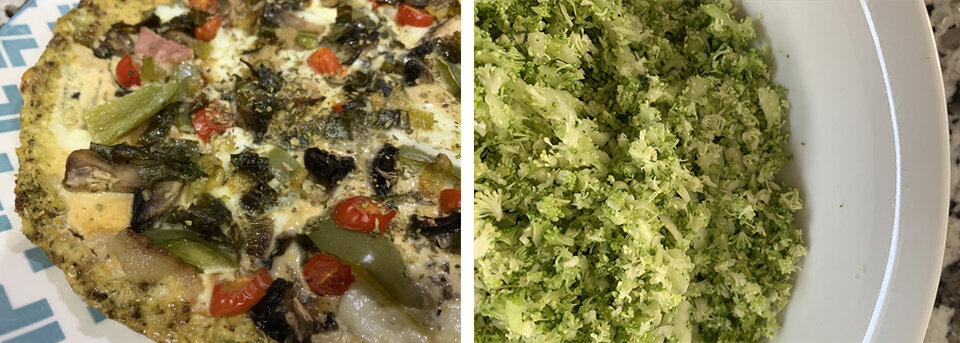 Receta de pizza de coliflor y brócoli. Los domingos es día de pizza